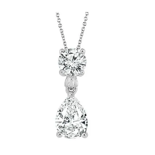 14KW .50 Pear and Round Diamond Pendant Nick T. Arnold Jewelers Owensboro, KY