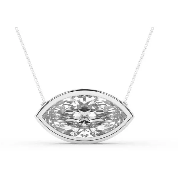 Bezel Set Marquise Pendant Necklace Nick T. Arnold Jewelers Owensboro, KY