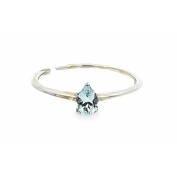 Sterling Silver Genuine Aquamarine Ring
