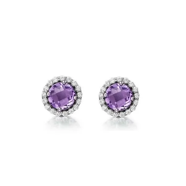 Sterling Silver Amethyst February Birthstone Earrings Nick T. Arnold Jewelers Owensboro, KY