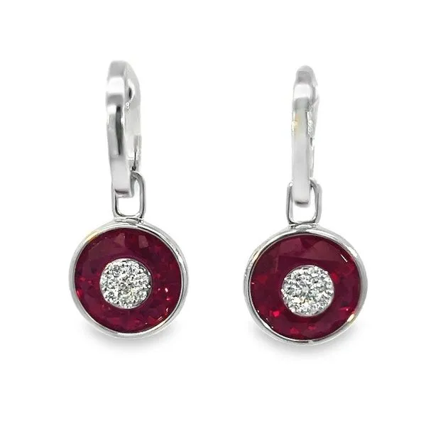Ruby earrings white gold hot sale