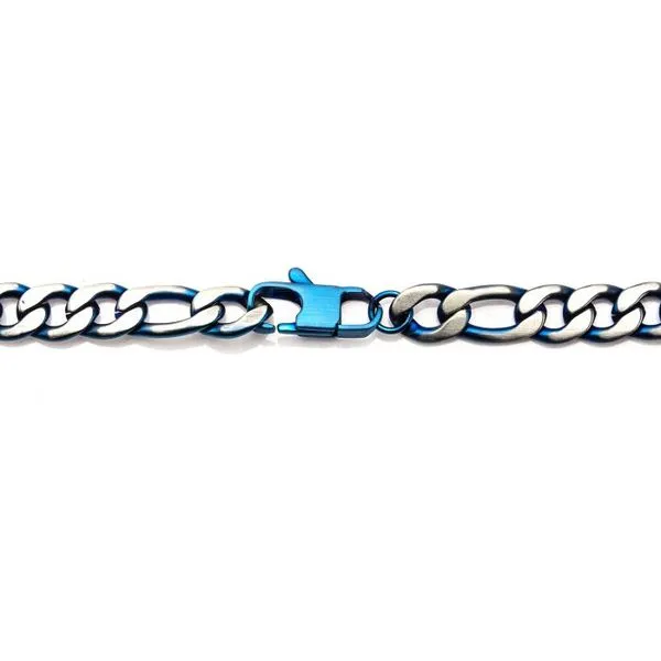 Men's Blue & Silver Chain Image 2 Nick T. Arnold Jewelers Owensboro, KY