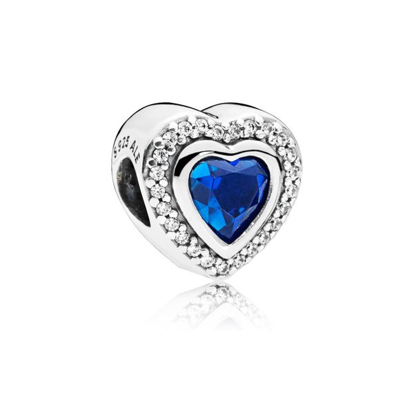 Sparkling Blue Heart Charm Nick T. Arnold Jewelers Owensboro, KY