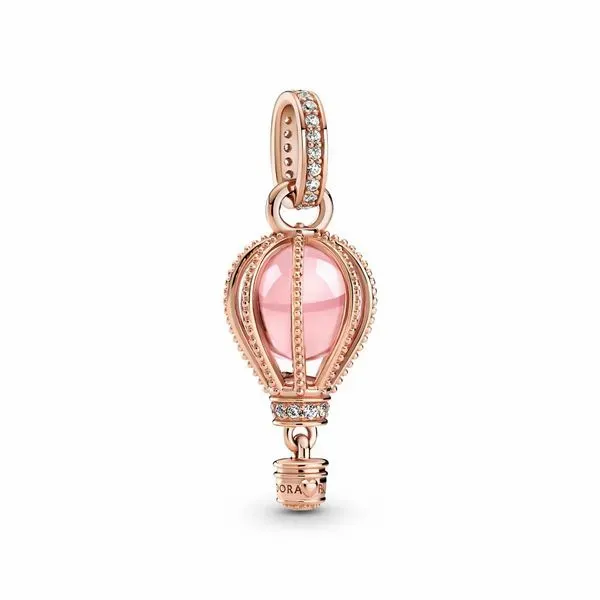 Sparkling Pink Hot Air Balloon Dangle Charm Nick T. Arnold Jewelers Owensboro, KY