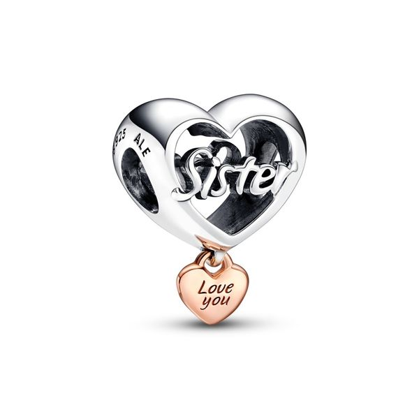 Love You Sister Heart Charm Nick T. Arnold Jewelers Owensboro, KY