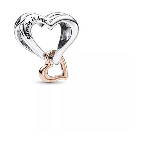 Two-tone Openwork Infinity Heart Charm Nick T. Arnold Jewelers Owensboro, KY