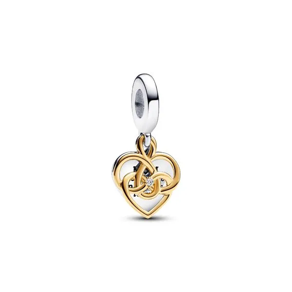 Lab-grown Diamond Engravable Mom Double Dangle Charm Nick T. Arnold Jewelers Owensboro, KY