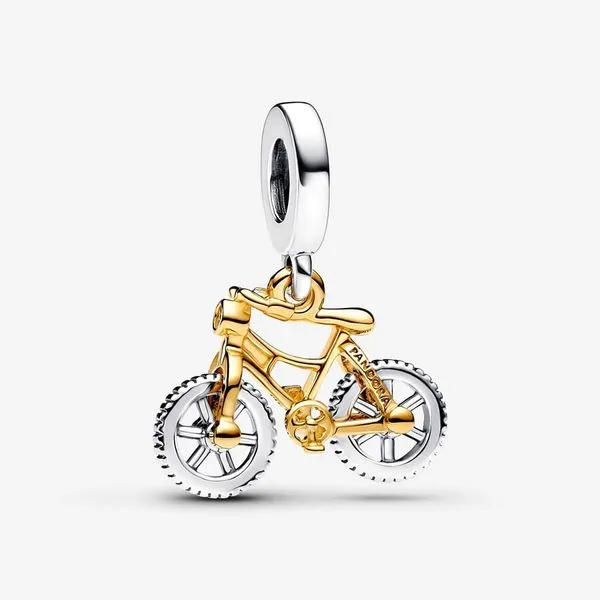 Two-Tone Spinning Wheels Bicycle Dangle Charm Nick T. Arnold Jewelers Owensboro, KY