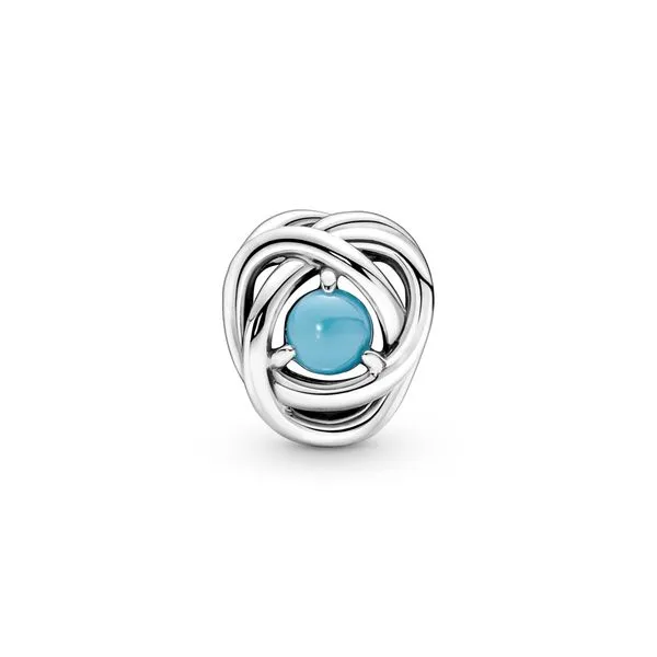 December Turquoise Blue Eternity Circle Charm Nick T. Arnold Jewelers Owensboro, KY