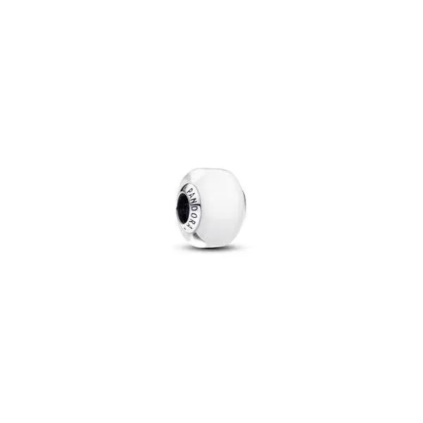 White Mini Murano Glass Charm Nick T. Arnold Jewelers Owensboro, KY