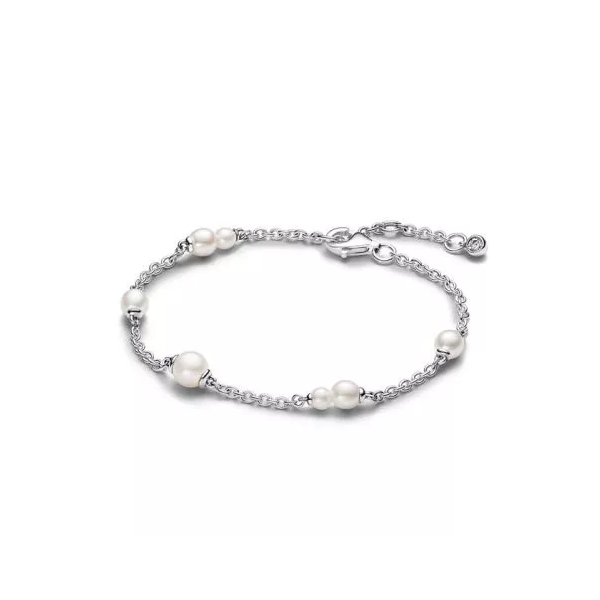 Treated Freshwater Cultured Pearl Station Chain Bracelet - Size 20 Nick T. Arnold Jewelers Owensboro, KY