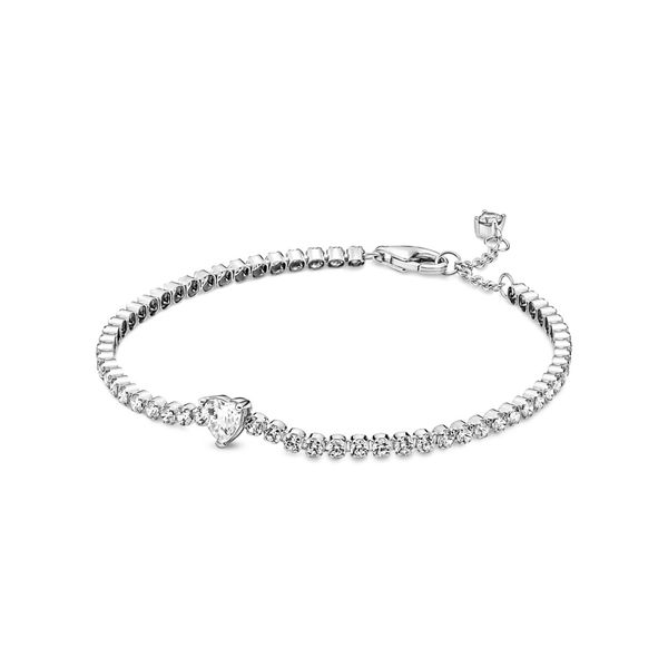 Sparkling Heart Tennis Bracelet - Size 18 Nick T. Arnold Jewelers Owensboro, KY