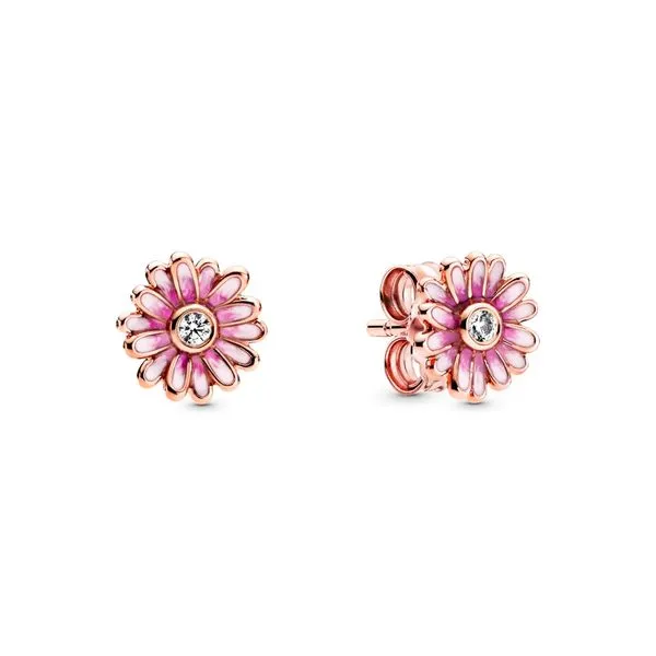 Pink Daisy Flower Stud Earrings Nick T. Arnold Jewelers Owensboro, KY