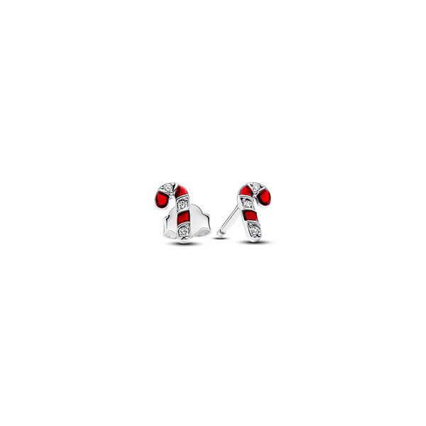 Sparkling Red Candy Cane Stud Earrings Nick T. Arnold Jewelers Owensboro, KY