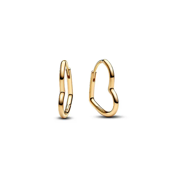 Pandora Asymmetrical Heart Hoop Earrings 001-953-02437