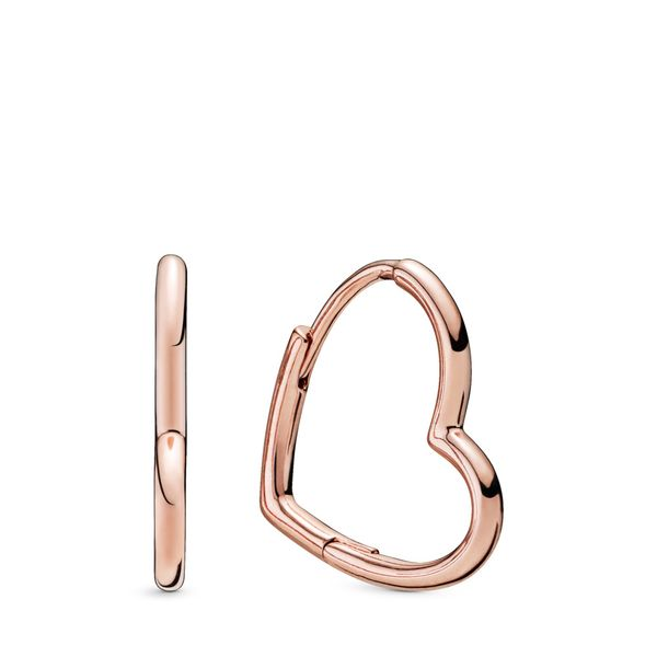 Asymmetrical Heart Hoop Earrings Nick T. Arnold Jewelers Owensboro, KY