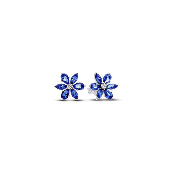 Sparkling Blue Herbarium Cluster Stud Earrings Nick T. Arnold Jewelers Owensboro, KY