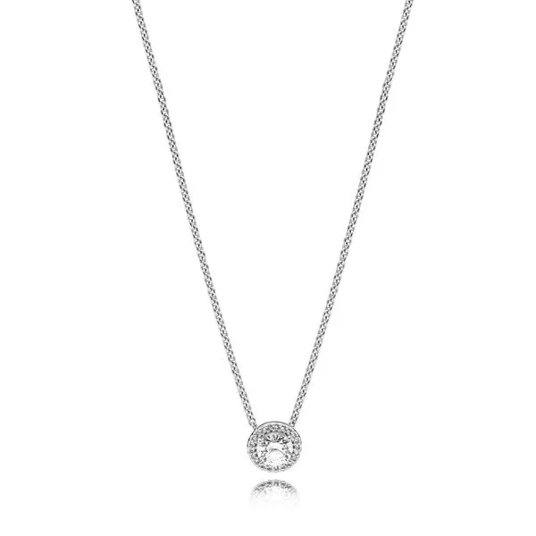 Round Sparkle Halo Necklace Nick T. Arnold Jewelers Owensboro, KY