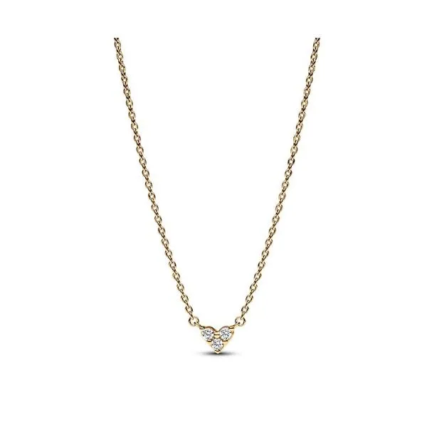Triple Stone Heart Collier Necklace Nick T. Arnold Jewelers Owensboro, KY