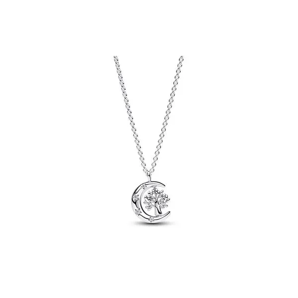 Pandora Moon Spinning Tree Pendant Necklace 001 954 01809 Nick T. Arnold Jewelers Owensboro KY