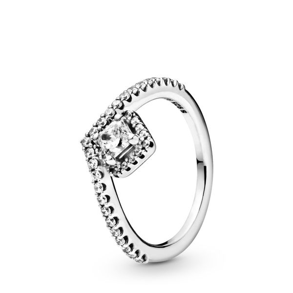 Square Sparkle Wishbone Ring - Size 56 Nick T. Arnold Jewelers Owensboro, KY