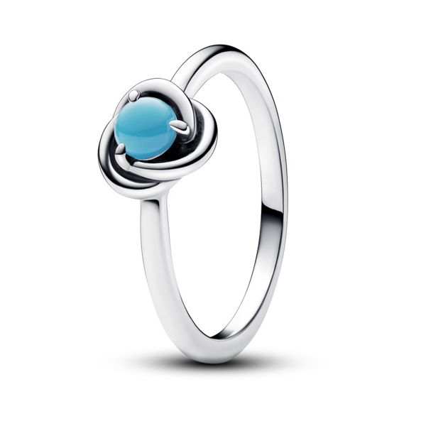 December Turquoise Blue Eternity Circle Ring - Size 50 / US 5 Nick T. Arnold Jewelers Owensboro, KY