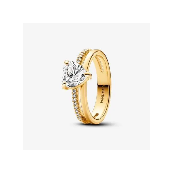 Double Band Heart Ring - Size 54 / US 7 Nick T. Arnold Jewelers Owensboro, KY
