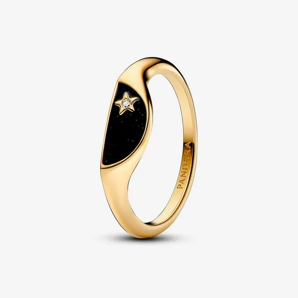Pandora ME Halved Enamel Signet Ring - Size 52 / US 6 Nick T. Arnold Jewelers Owensboro, KY