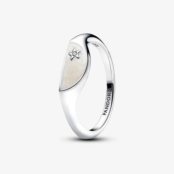 Pandora ME Halved Enamel Signet Ring - Size 56 / US 7.5 Nick T. Arnold Jewelers Owensboro, KY
