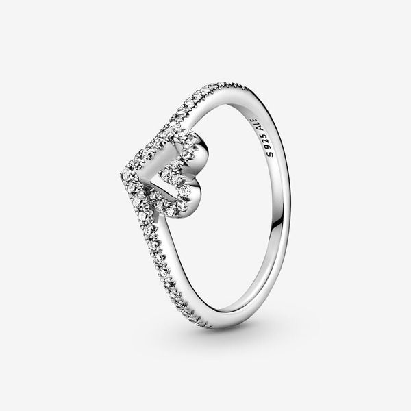 Sparkling Wishbone Heart Ring - Size 58 / US 8.5 Nick T. Arnold Jewelers Owensboro, KY