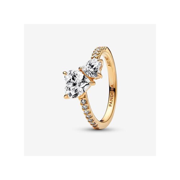 Double Heart Sparkling Ring - Size 54 / US 7 Nick T. Arnold Jewelers Owensboro, KY