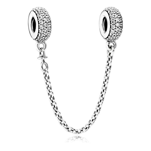 Sparkling Pave Safety Chain Charm Nick T. Arnold Jewelers Owensboro, KY