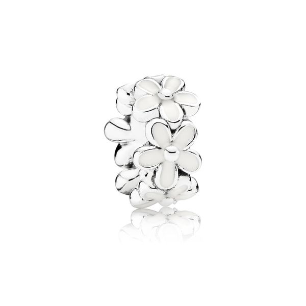White Daisy Flower Spacer Charm Nick T. Arnold Jewelers Owensboro, KY