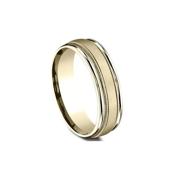 Men's Gold Wedding Band Image 2 Sterling Jewelers Wethersfield, CT