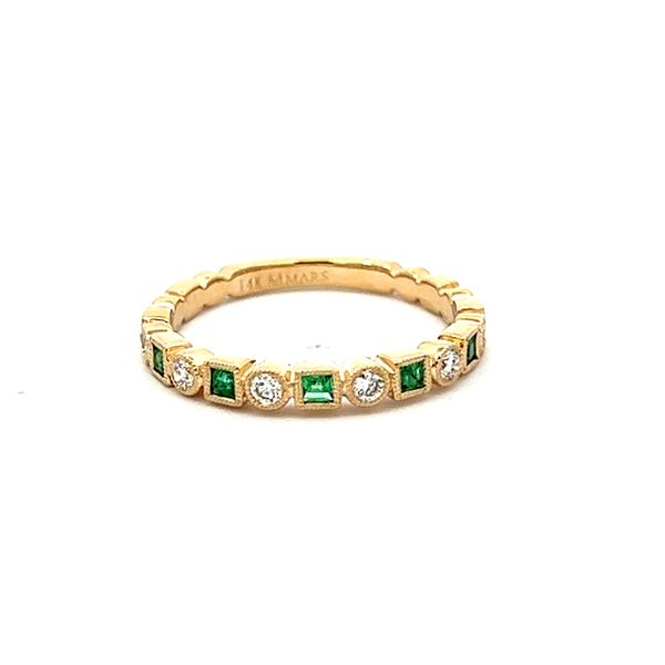 Emerald and Diamond Wedding Band Simones Jewelry, LLC Shrewsbury, NJ