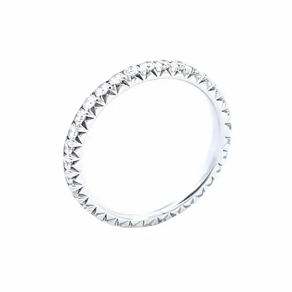 White Gold Diamond Eternity Band Image 2 Simones Jewelry, LLC Shrewsbury, NJ