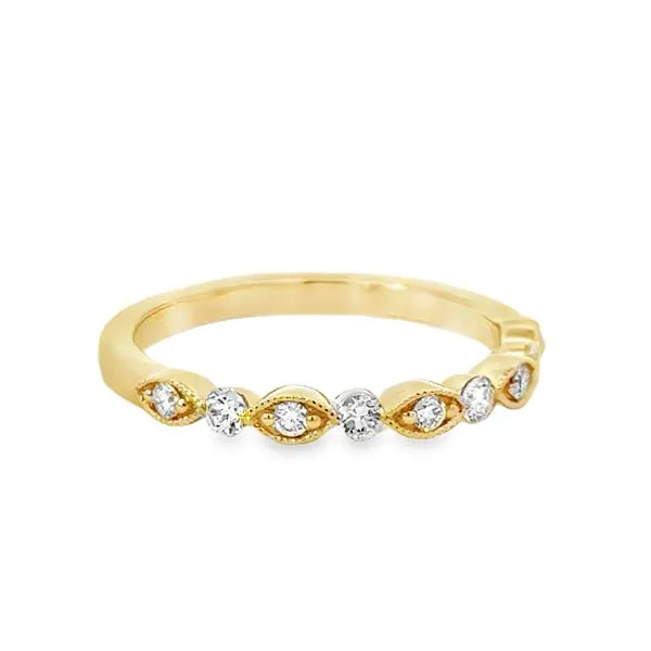 Diamond Milgrain Pinched Band Image 3 Simones Jewelry, LLC Shrewsbury, NJ