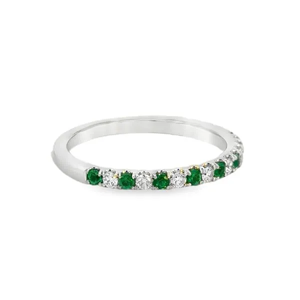Diamond & Emerald Band Image 3 Simones Jewelry, LLC Shrewsbury, NJ