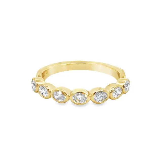 Oval Diamond Bezel Set Band Image 2 Simones Jewelry, LLC Shrewsbury, NJ