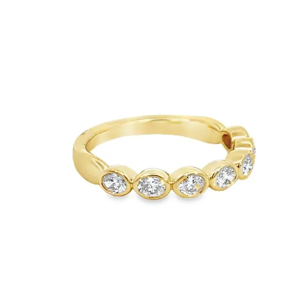 Oval Diamond Bezel Set Band Image 3 Simones Jewelry, LLC Shrewsbury, NJ