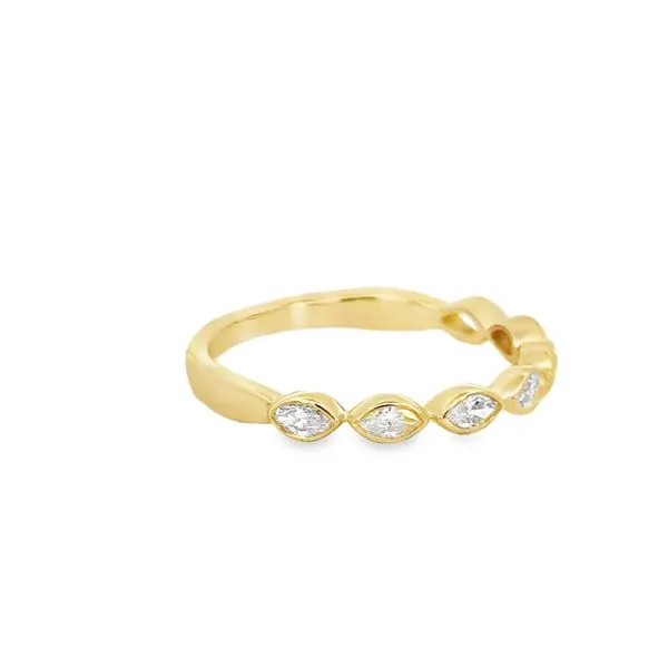 Marquise Bezel Set Diamond Band Image 2 Simones Jewelry, LLC Shrewsbury, NJ