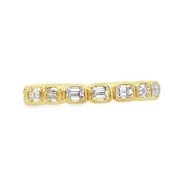 Emerald Cut Diamond Bezel Set Band Image 3 Simones Jewelry, LLC Shrewsbury, NJ