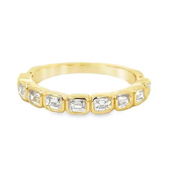 Emerald Cut Diamond Bezel Set Band Simones Jewelry, LLC Shrewsbury, NJ