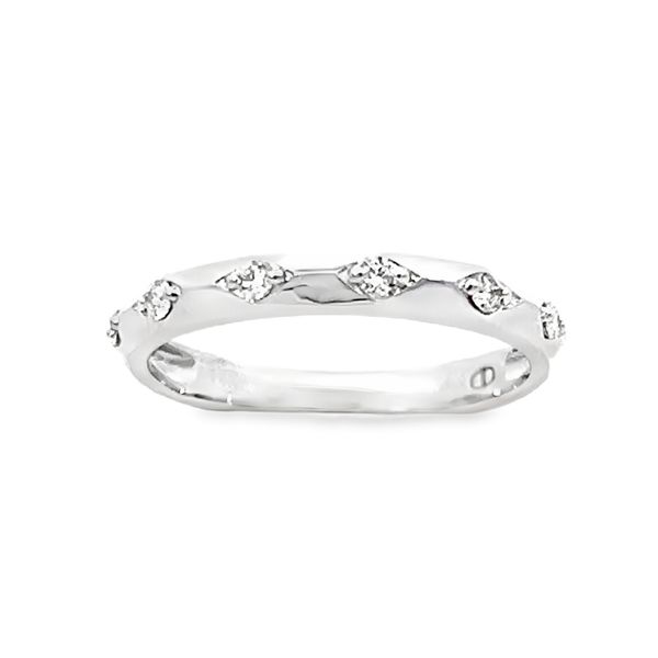 14K White Diamond Stack Band Simones Jewelry, LLC Shrewsbury, NJ
