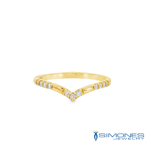 14K Yellow Diamond V Band Simones Jewelry, LLC Shrewsbury, NJ