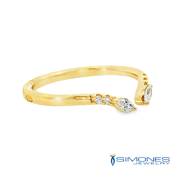 14K Yellow Open Diamond Band Image 2 Simones Jewelry, LLC Shrewsbury, NJ