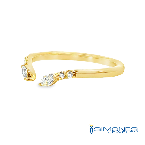 14K Yellow Open Diamond Band Image 3 Simones Jewelry, LLC Shrewsbury, NJ