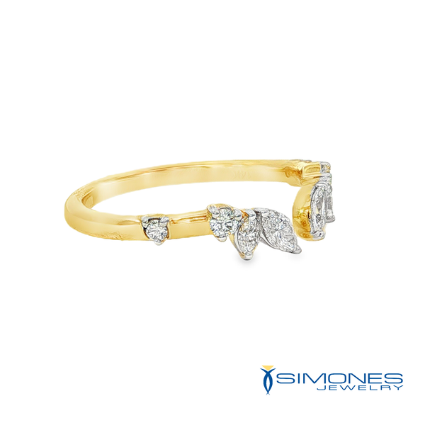 14K Yellow Diamond Open Bnad Image 2 Simones Jewelry, LLC Shrewsbury, NJ