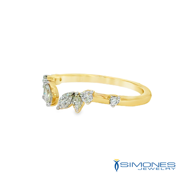 14K Yellow Diamond Open Bnad Image 3 Simones Jewelry, LLC Shrewsbury, NJ