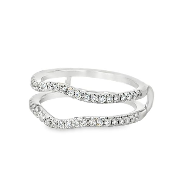 14K White Diamond Curved Insert Band Image 3 Simones Jewelry, LLC Shrewsbury, NJ